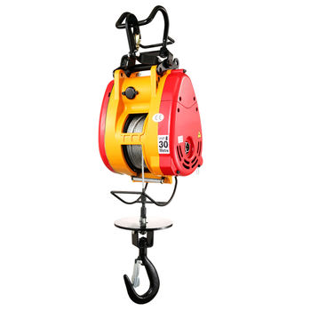 Portable Mini Electric Winch Hoist Fast Speed Hanging Wire Rope Electric Hoist 220V Metal