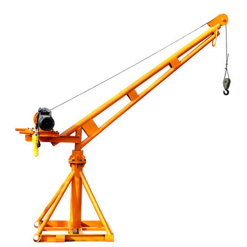 Small Outdoor Crane 300kg 500kg 1000kg Mini Roof Hoist Crane