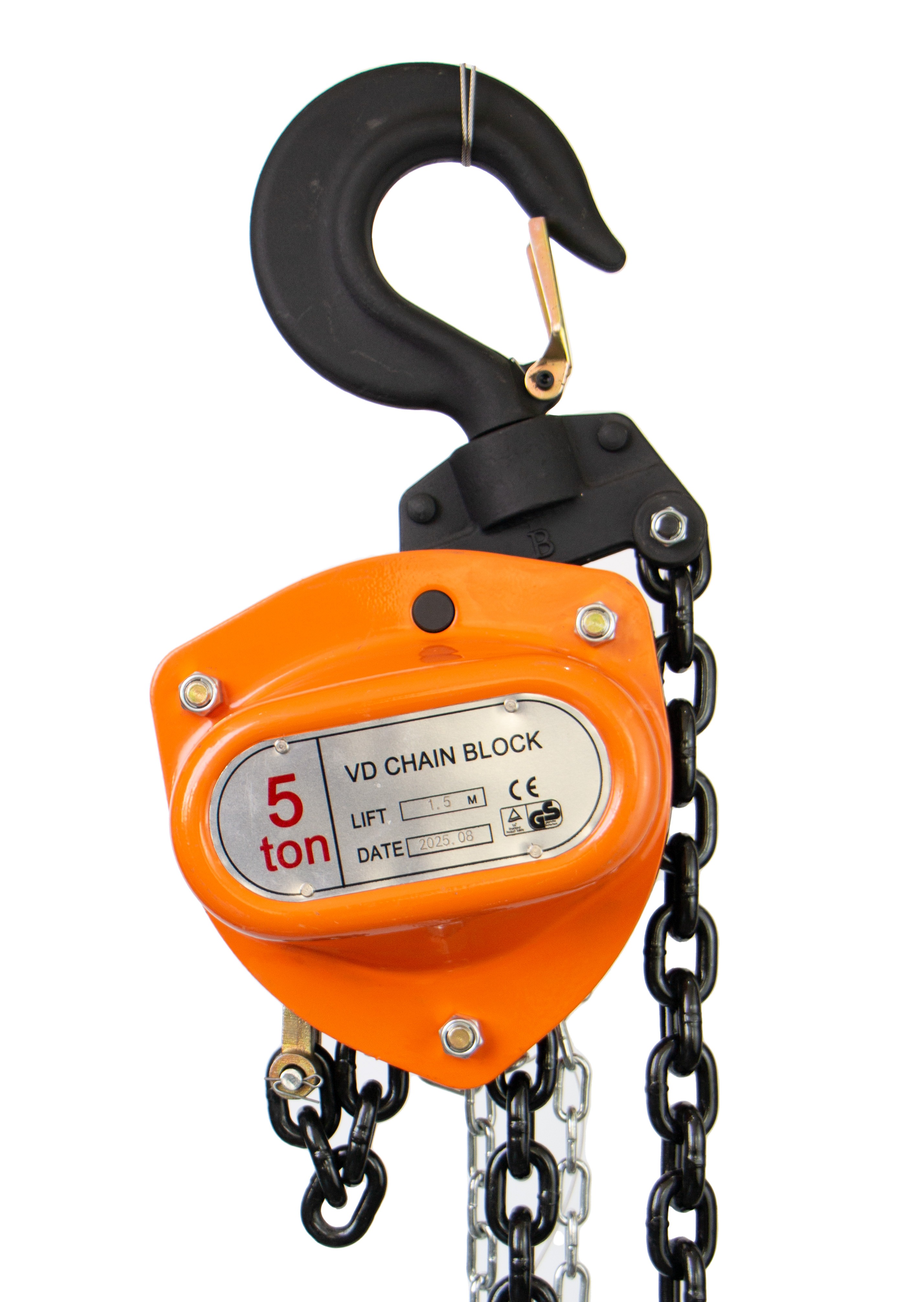 VD 0.5-20 Ton Manual Chain Hoist Built with G80 Chain & 41 Safety Factor Hooks